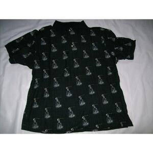 Munsingwear Polo Golf Shirt Size Large Black Mens -0911A3